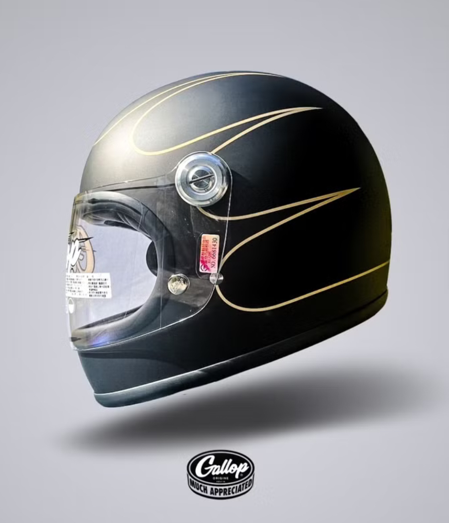 GALLOP TRACK SAFETY HELMET 1932 樂高帽 消光黑