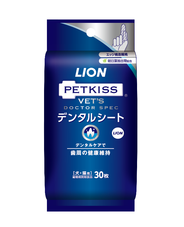 Lion PetKiss Doctor Spec  動物病院專用 潔齒濕紙巾30片