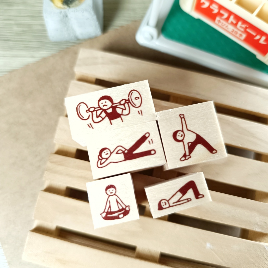 日本little lu．運動系列原創印章 2024夏季新品