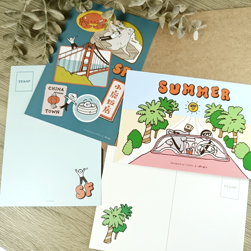 日本little lu．2024SUMMER 明信片 (2款各一張)