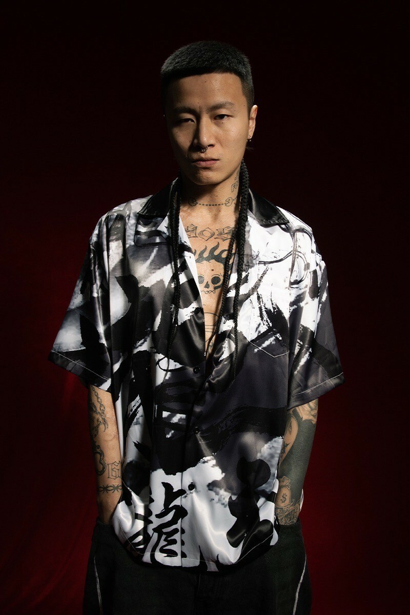 RTVG 龍年限定書法字古巴領 短袖襯衫