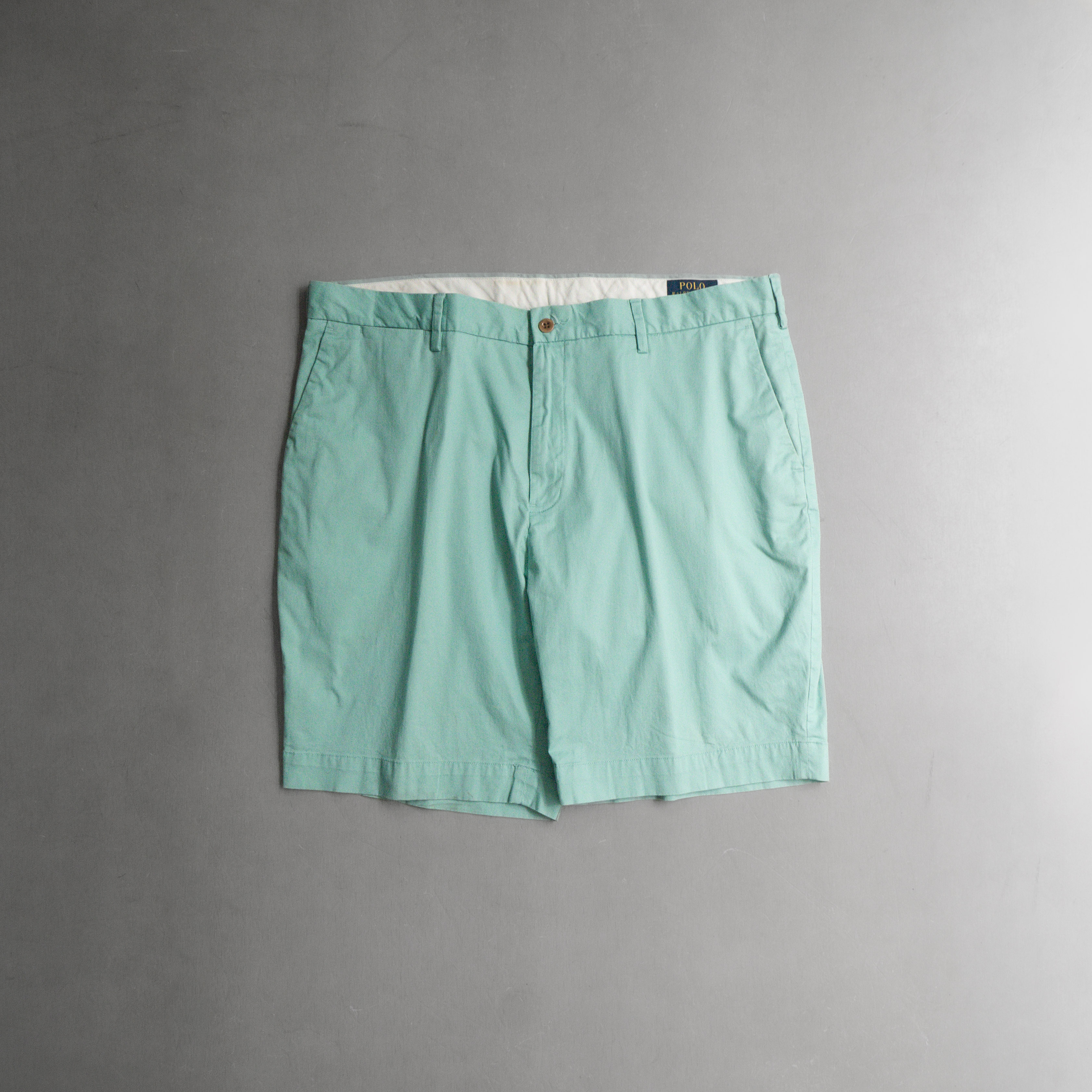 POLO RALPH LAUREN SHORTS 美國 藍綠色 無摺 休閒 百慕達 短褲