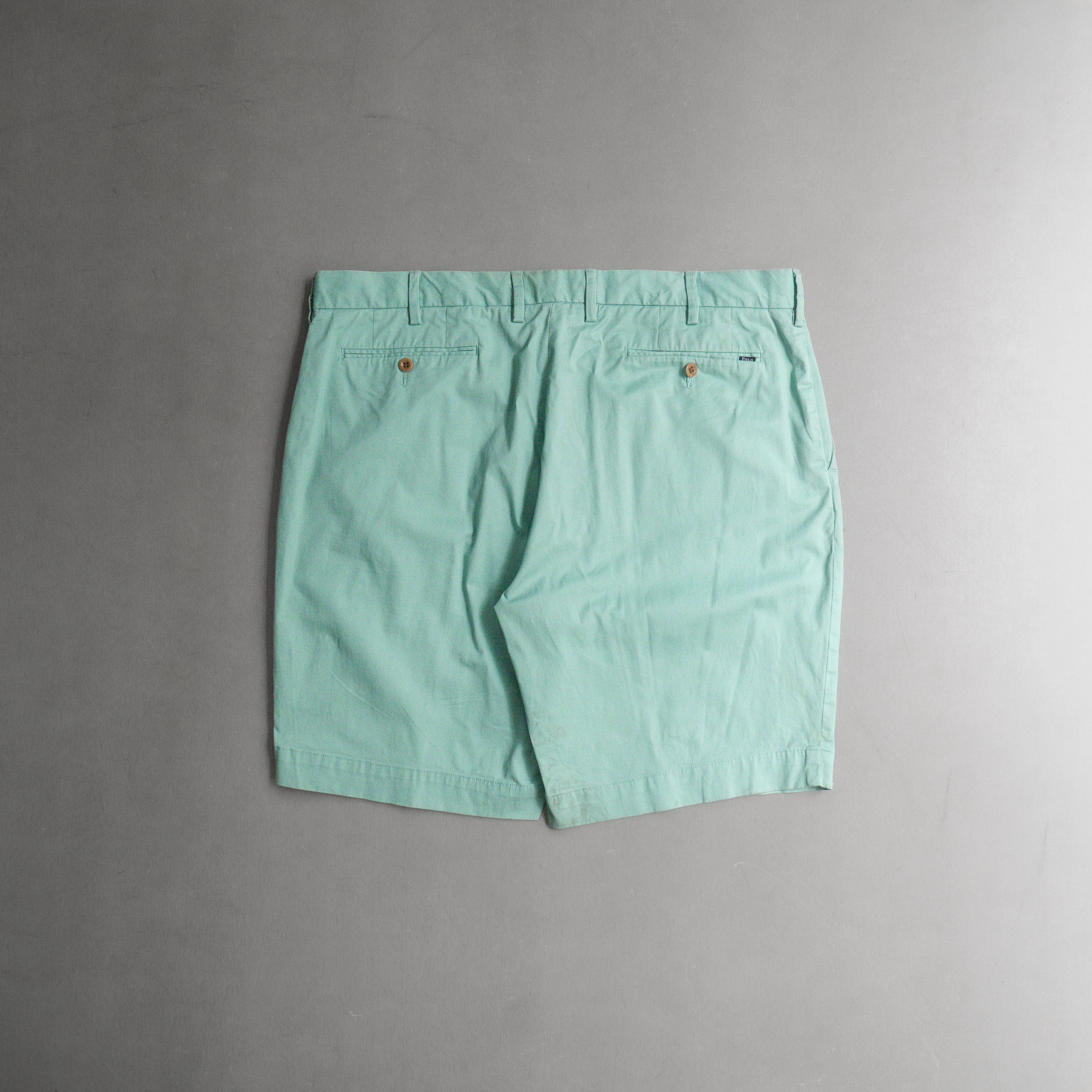 POLO RALPH LAUREN SHORTS 美國 藍綠色 無摺 休閒 百慕達 短褲