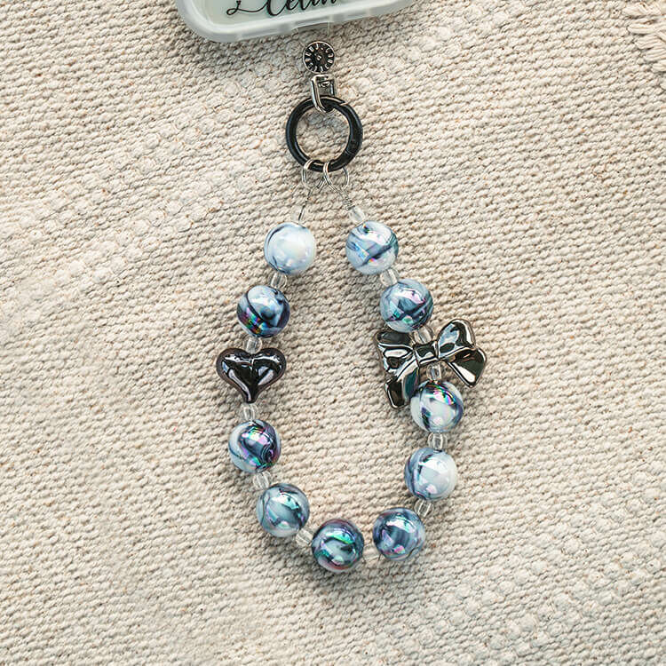 黑糖拿鐵珠珠 手腕繩 短掛繩  串珠掛繩 包包掛飾