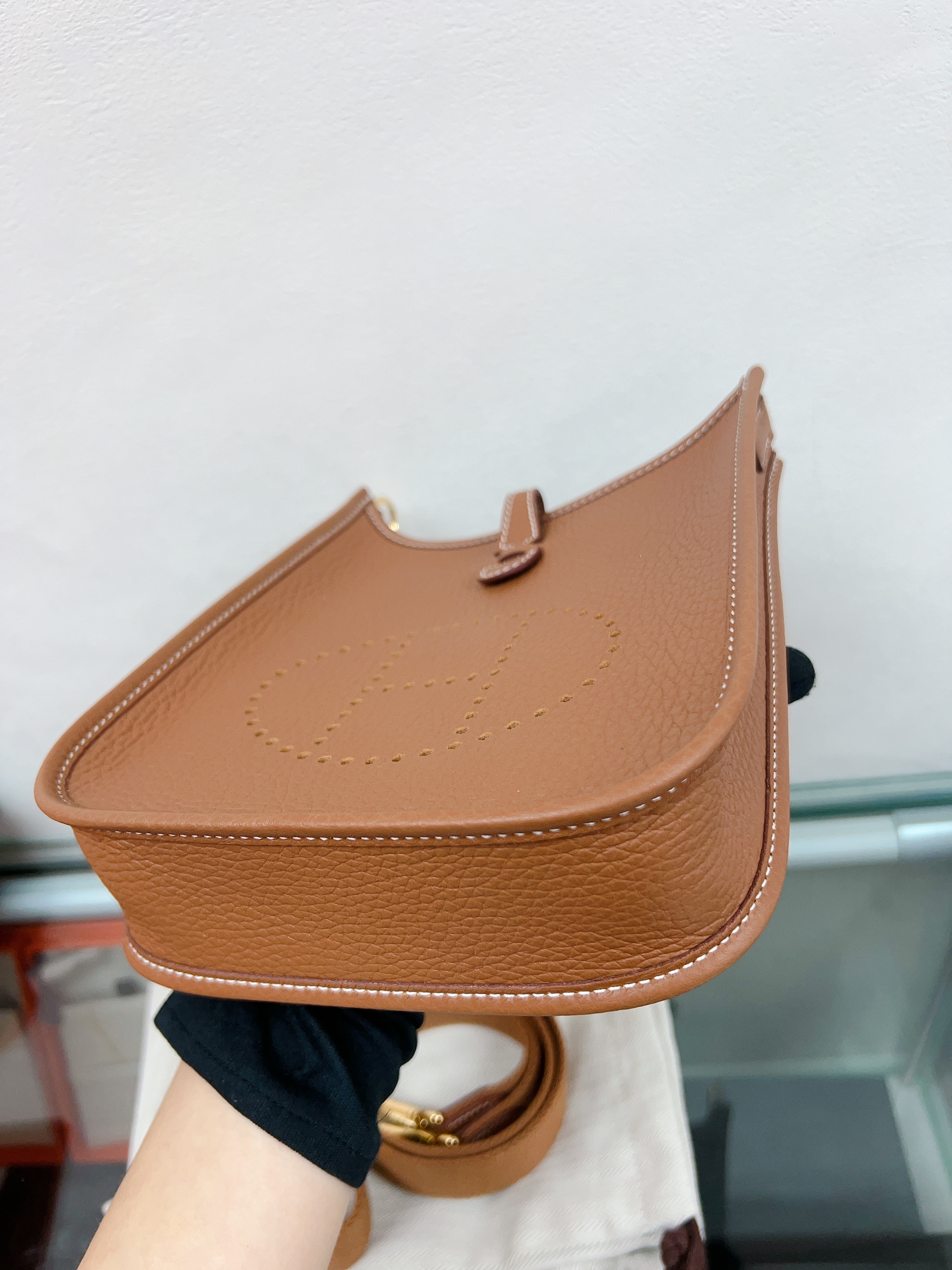 *Brand New* Hermes mini evelyne (Gold GHW/ stamp w)