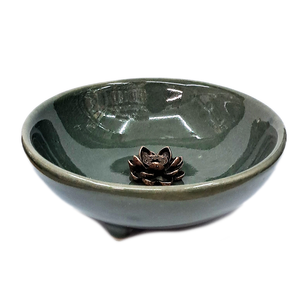 蓮花香插+ 瓷盤【十方】153562