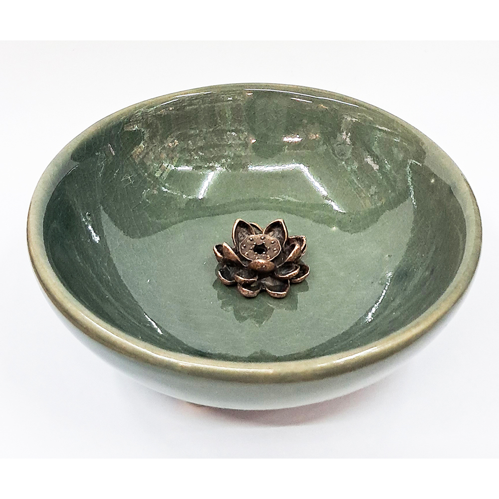 蓮花香插+ 瓷盤【十方】153562