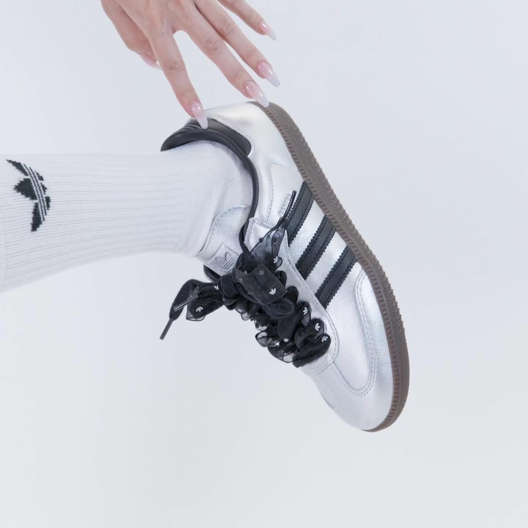 現貨┃adidas 紗質緞帶 三葉草logo 鞋帶組 兩副一組