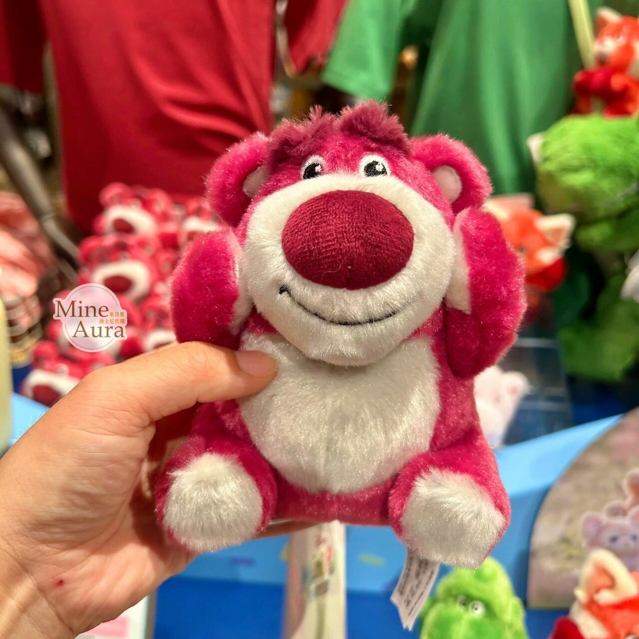迷你寶寶系列 熊抱哥 Lotso 磁鐵 坐肩 絨毛 娃娃 公仔 玩具總動員 Toy Story -上海迪士尼樂園