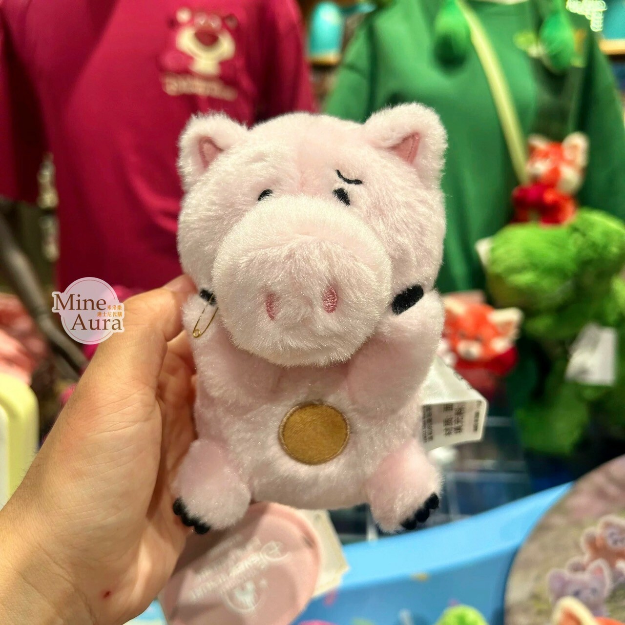 迷你寶寶系列 火腿豬 Ham 磁鐵 坐肩 絨毛 娃娃 公仔 玩具總動員 Toy Story -上海迪士尼樂園
