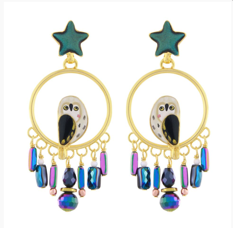 Taratata OWL stud earrings fantaisie - H24-04941-207