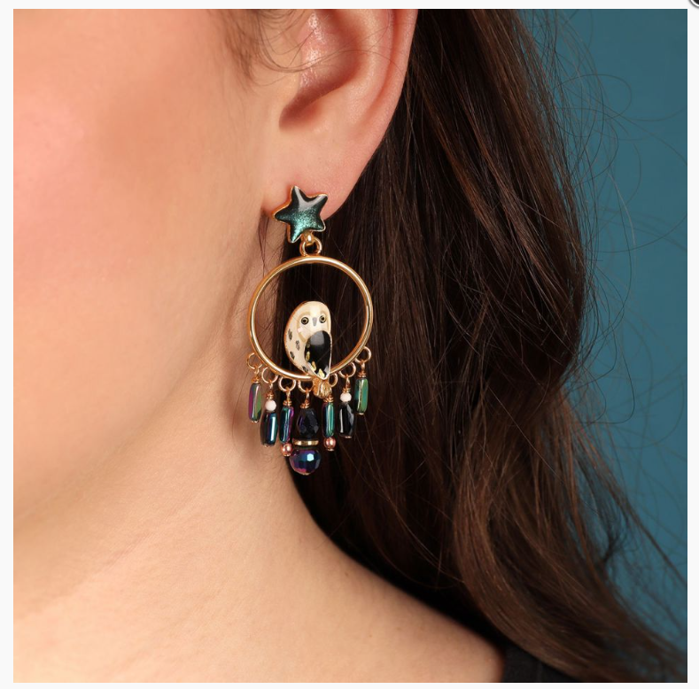 Taratata OWL stud earrings fantaisie - H24-04941-207