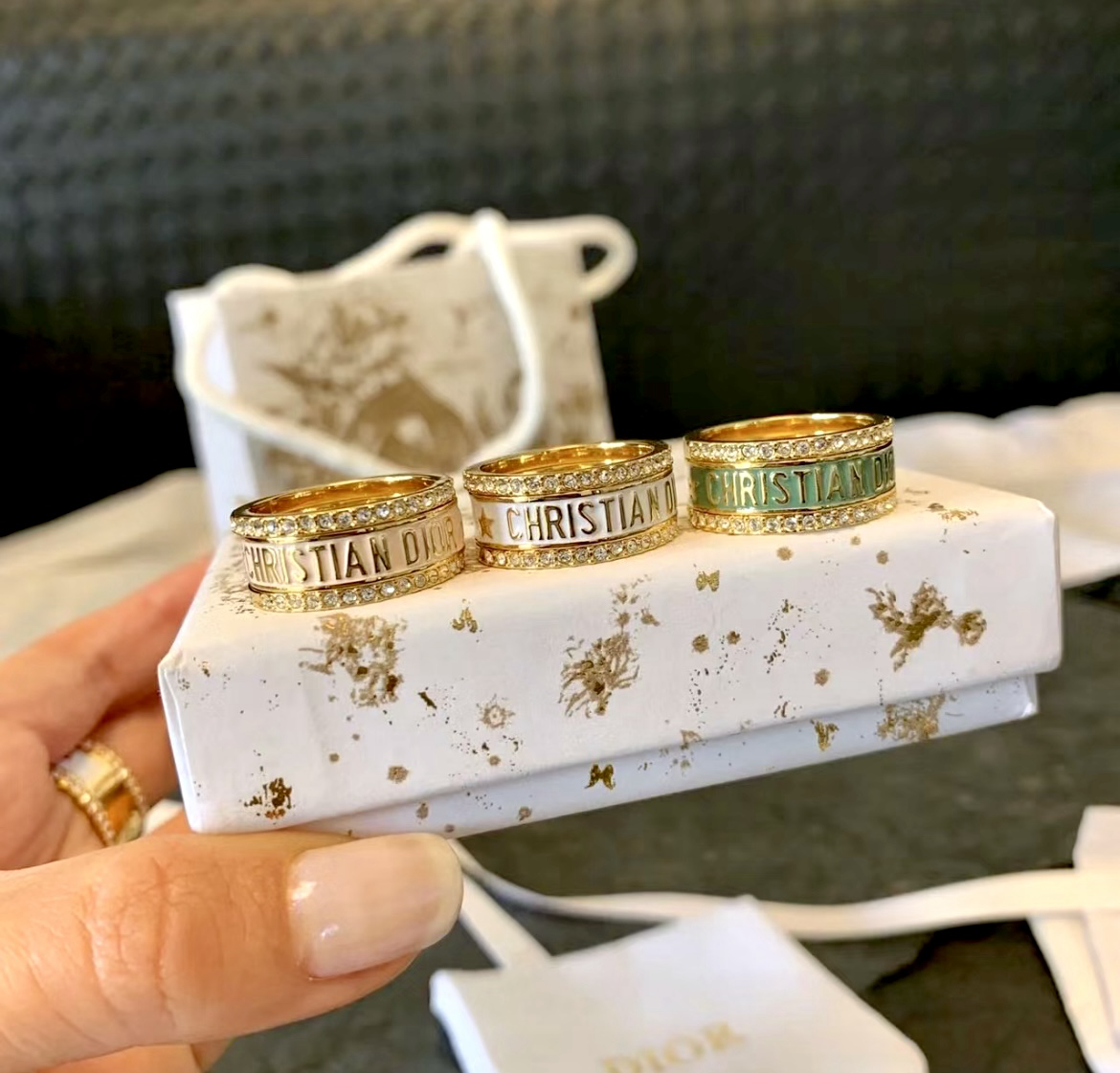 CHRDIOR code 18k高奢定製三合一琺瑯鑽戒