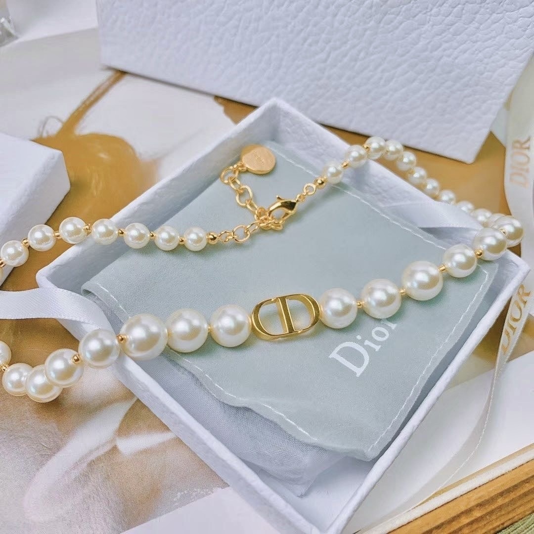 18k CD”personalized經典珍珠定製鍊choker