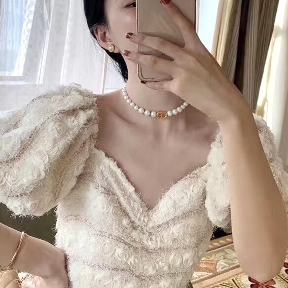 18k CD”personalized經典珍珠定製鍊choker