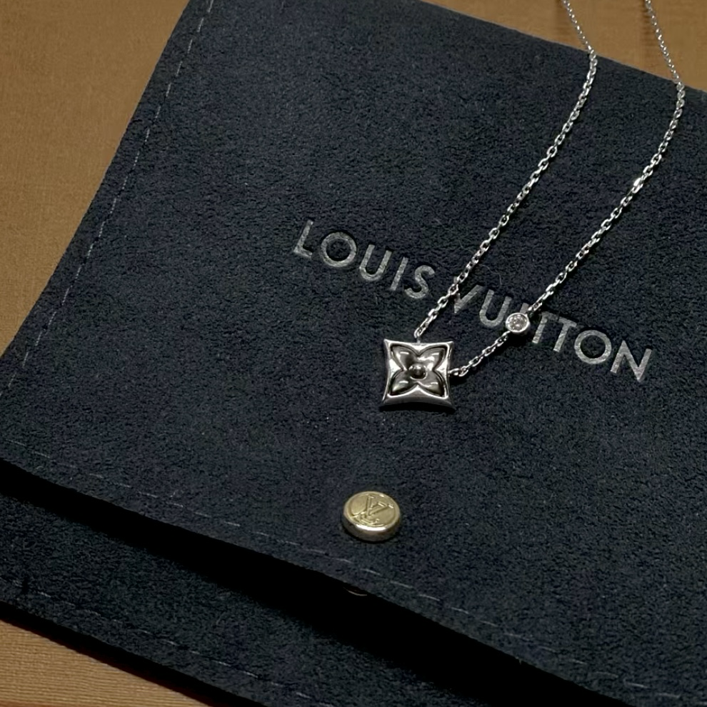 18k菱灰母貝神仙老花 經典水鑽定製項鍊