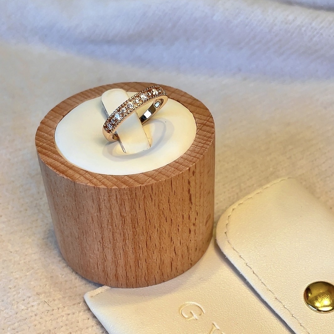 宮廷玫瑰淡金鑽蕾絲”活圍開口戒/現貨4