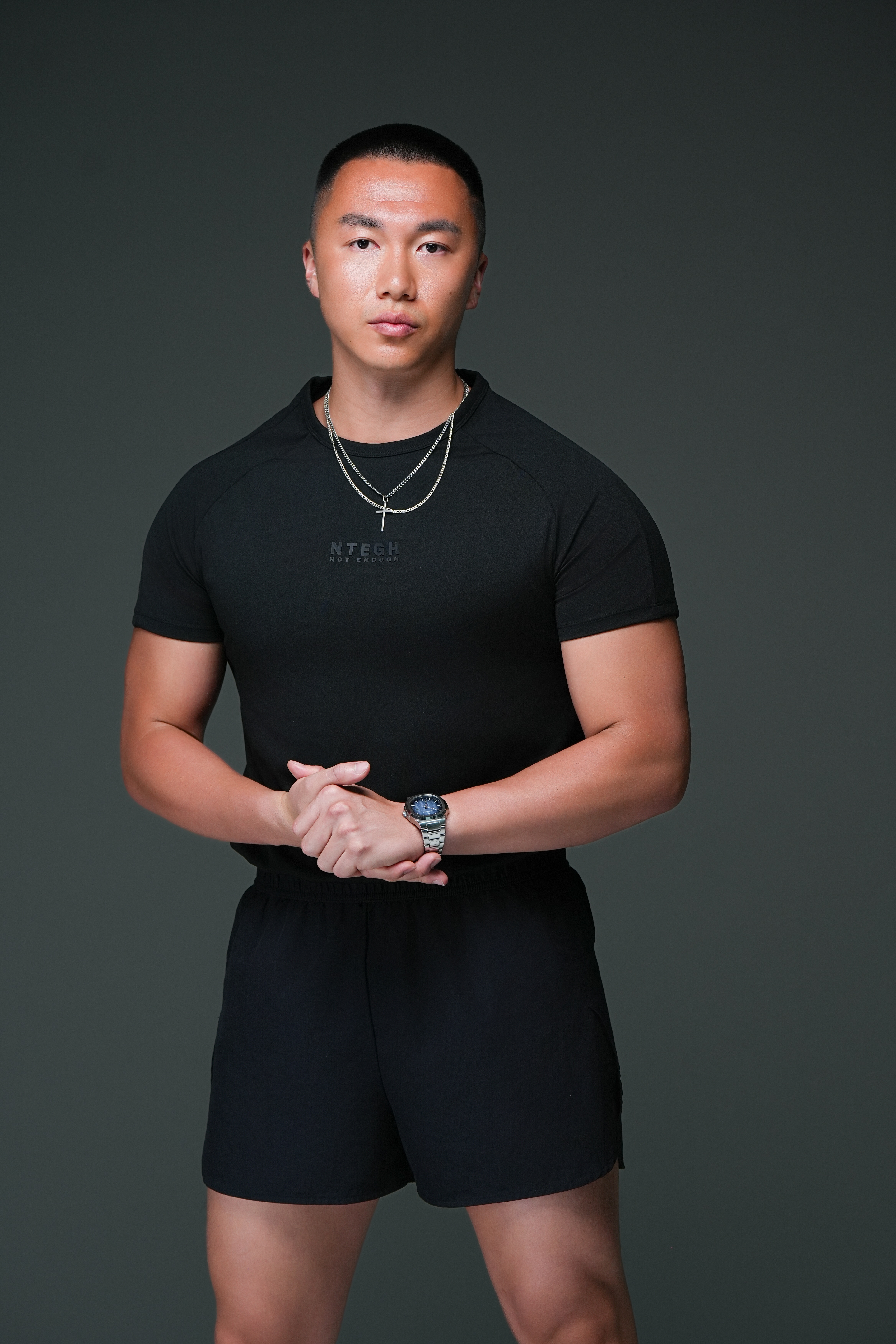 NOT ENOUGH MUSCLE SPORT TEE (BLACK)