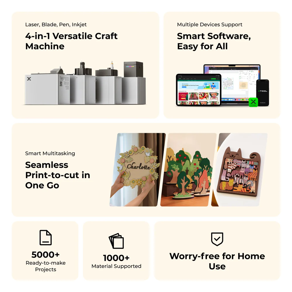 Makeblock xTool M1 Ultra 鐳射雕刻、噴墨及刀切機