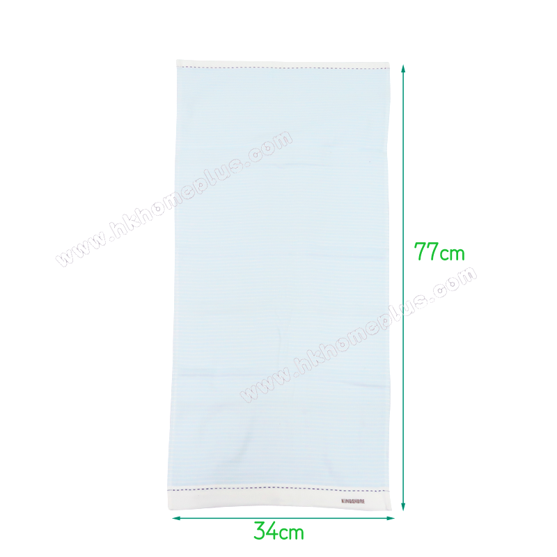 3條裝 紗巾面毛巾底間條面巾