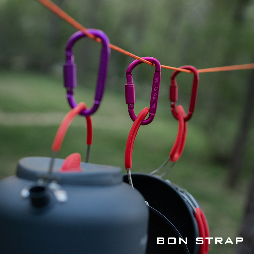 8cm D型帶鎖登山扣