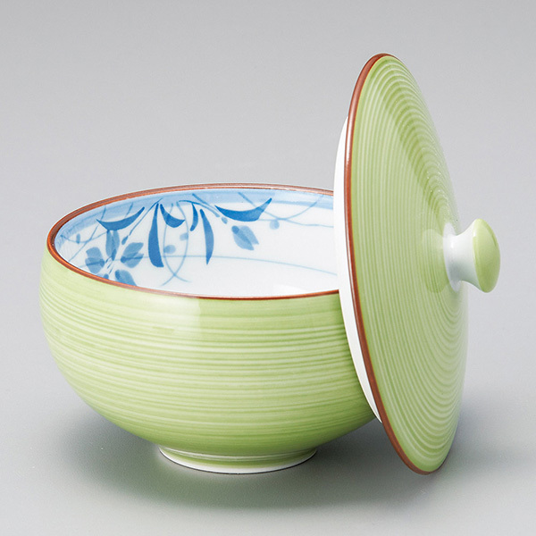 【波佐見燒】綠巻桔梗繪蓋付 茶杯