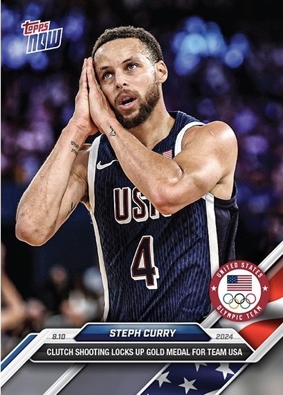 #現貨 TOPPS NOW® x 2024 Olympic Steph Curry 奧運限定 史蒂芬 庫里 球員卡 珍藏卡 晚安動作