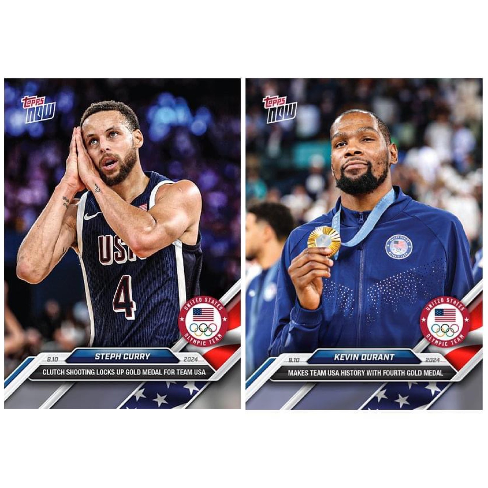『現貨』TOPPS CURRY晚安 / KD手拿金牌 球員卡