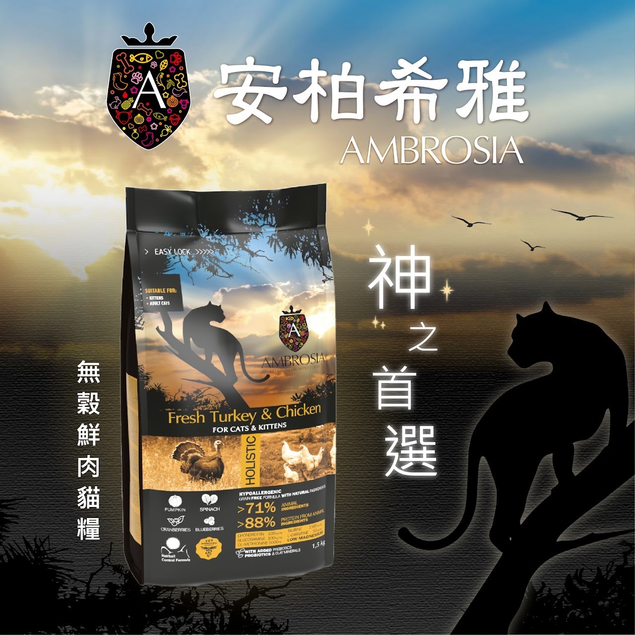 安柏希雅 無榖鮮肉貓糧| 貓飼料