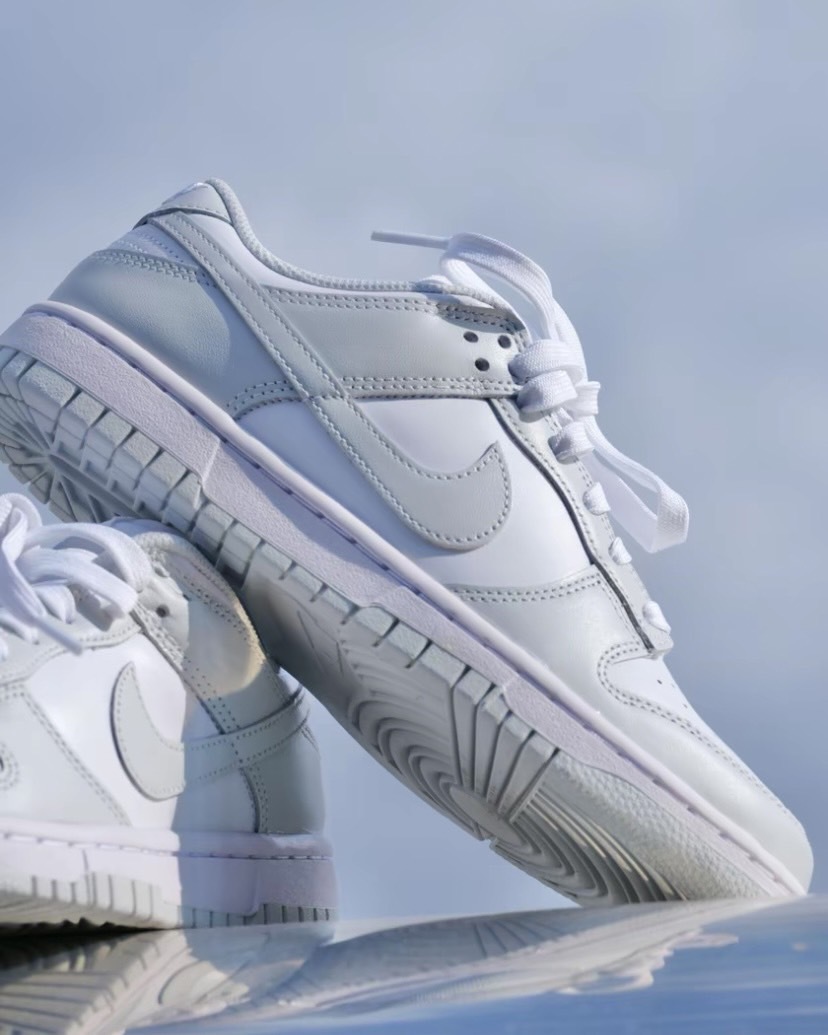 Nike Dunk 合成革人造革 经典流行 防滑减震耐磨轻便 低帮 板鞋 女款 白灰 DD1503-103