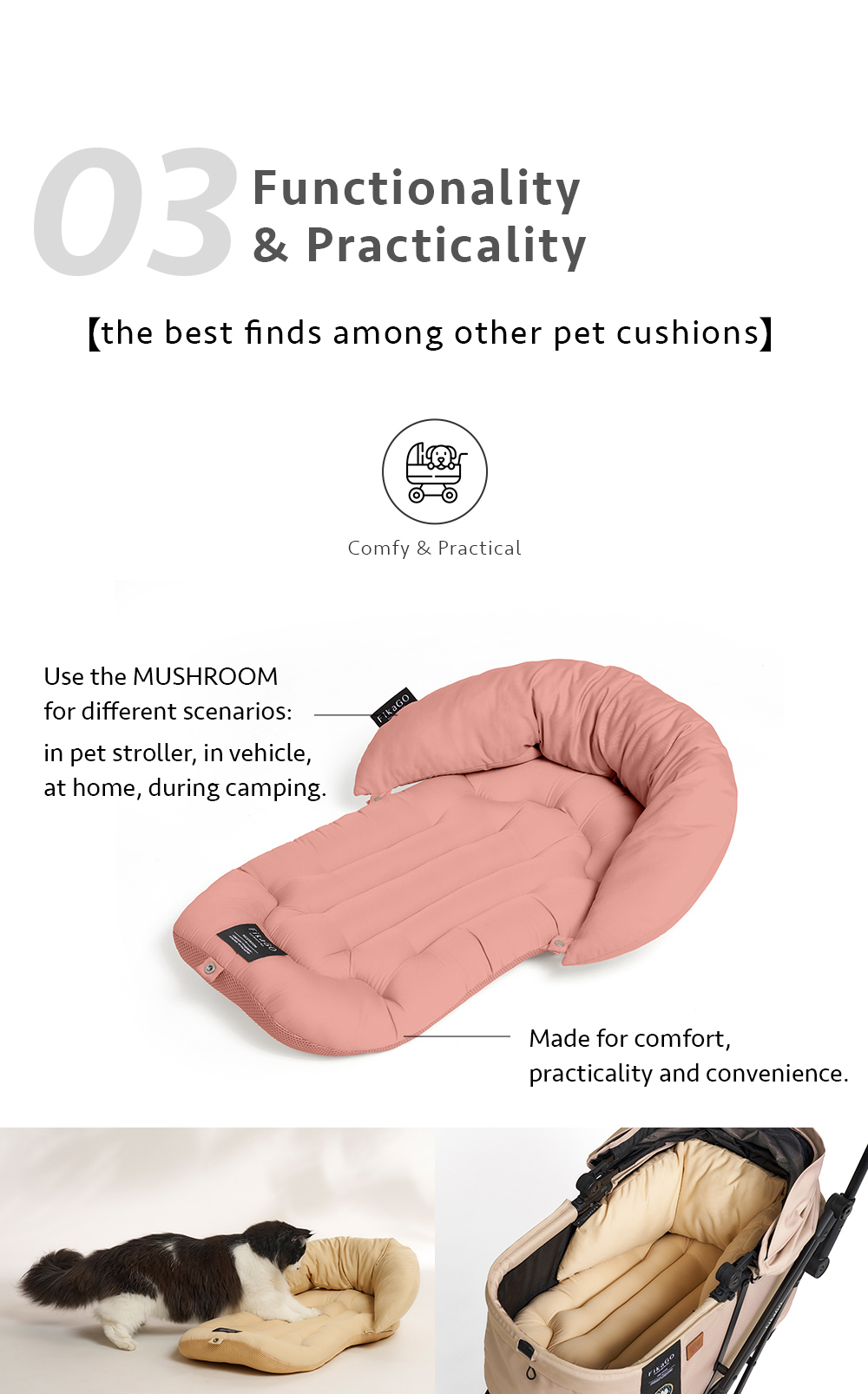 FikaGO MUSHROOM| pet cushion