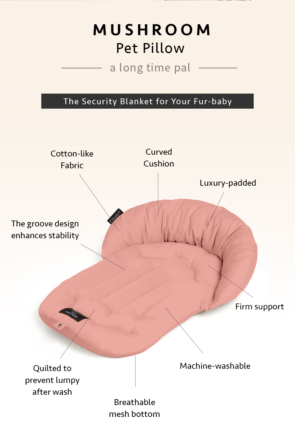 FikaGO MUSHROOM| pet cushion