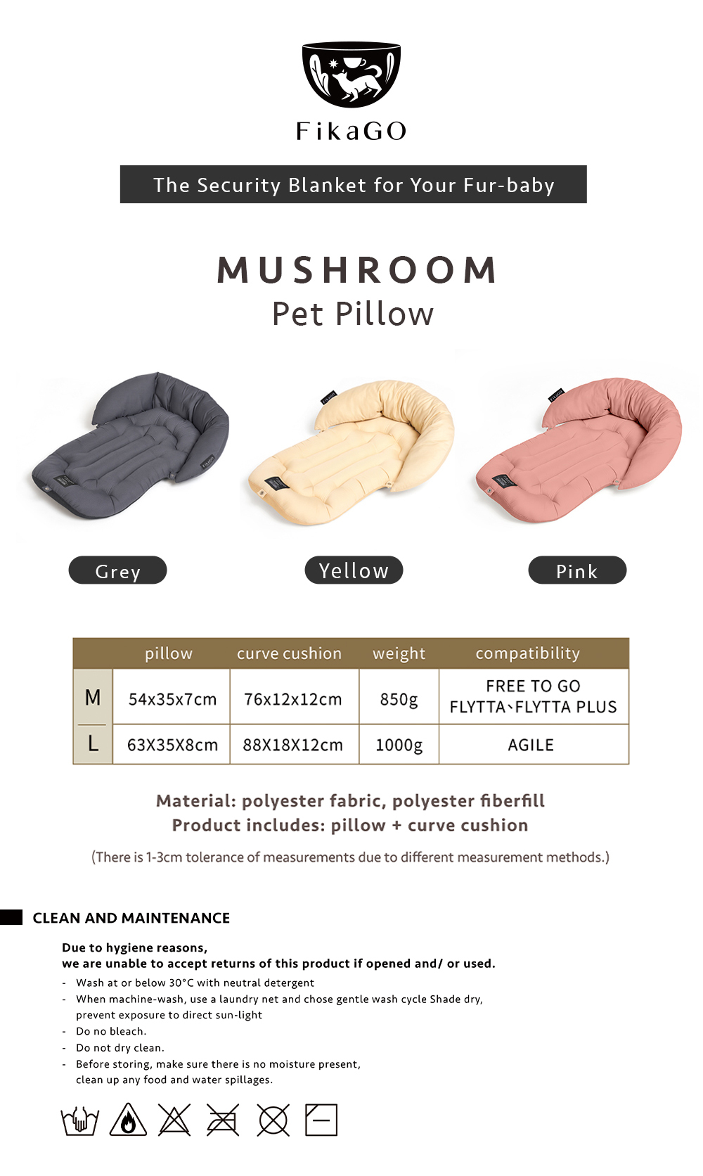 FikaGO MUSHROOM| pet cushion