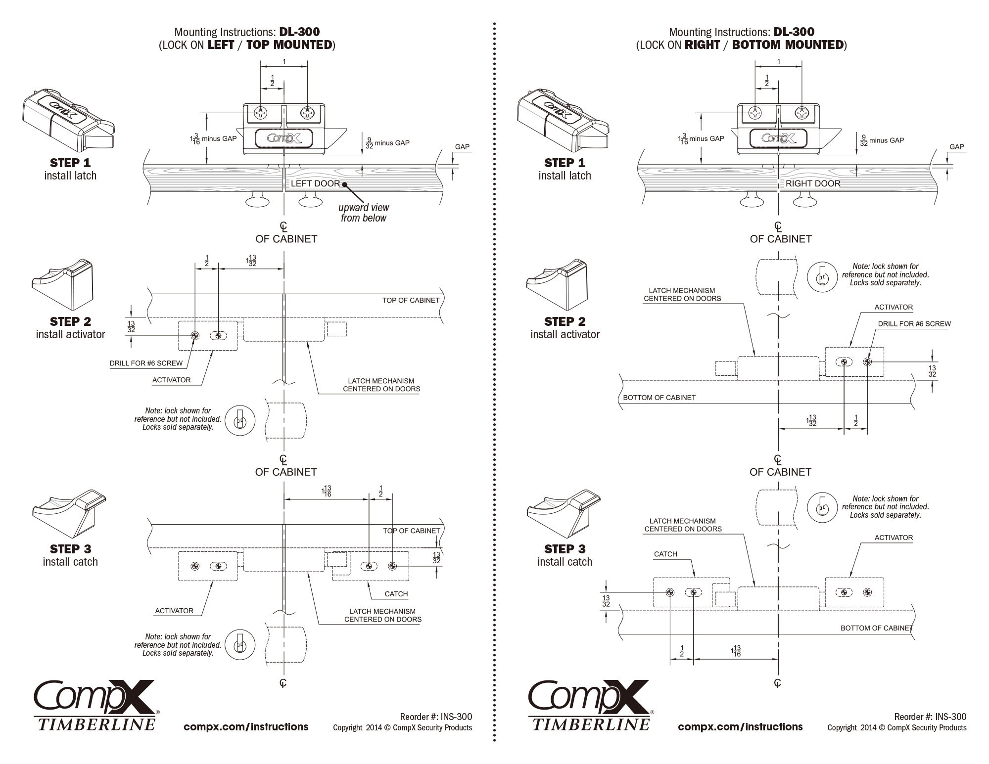 compx dl-300 double door latch kit