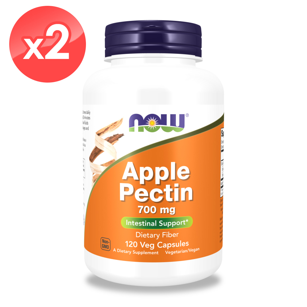 【NOW】蘋果果膠膠囊2瓶組 (120顆/瓶*2) /順暢排便