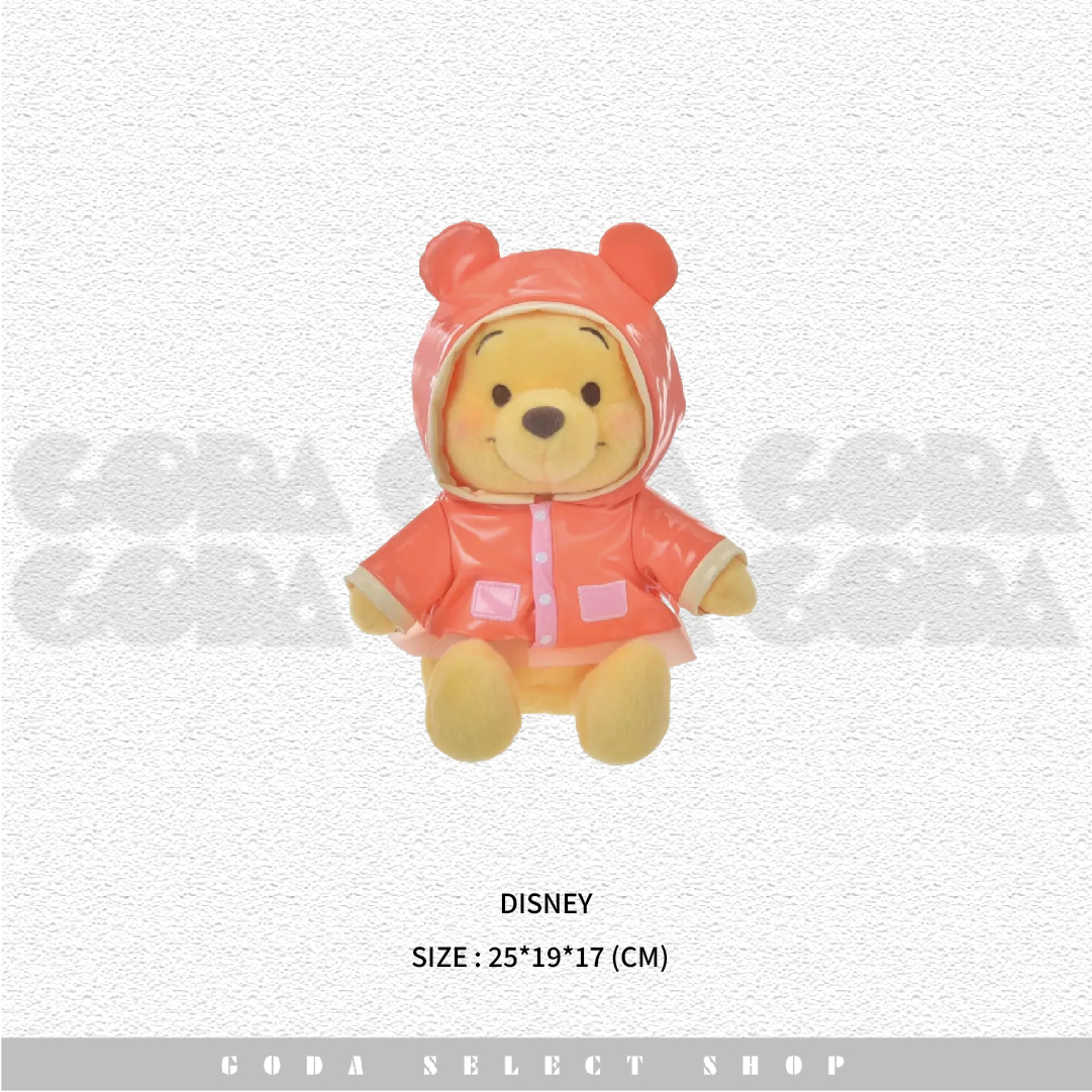 [現貨秒發]Disney Rain Style 2023 雨衣系列 維尼 毛絨娃娃 迪士尼限定周邊 #GT