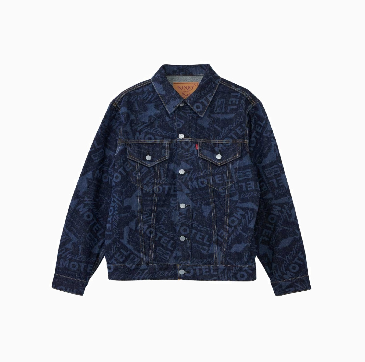 HYSTERIC GLAMOUR 2024 MOTEL PATTERN DENIM JACKET - BLUE PRE ORDER ITEM (預訂中)