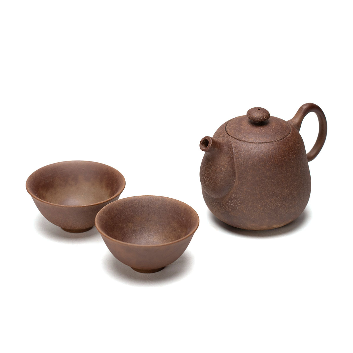 陶作坊｜以器引茶推廣六燒_老岩泥滿足壺套組(焱焱)_一壺兩杯