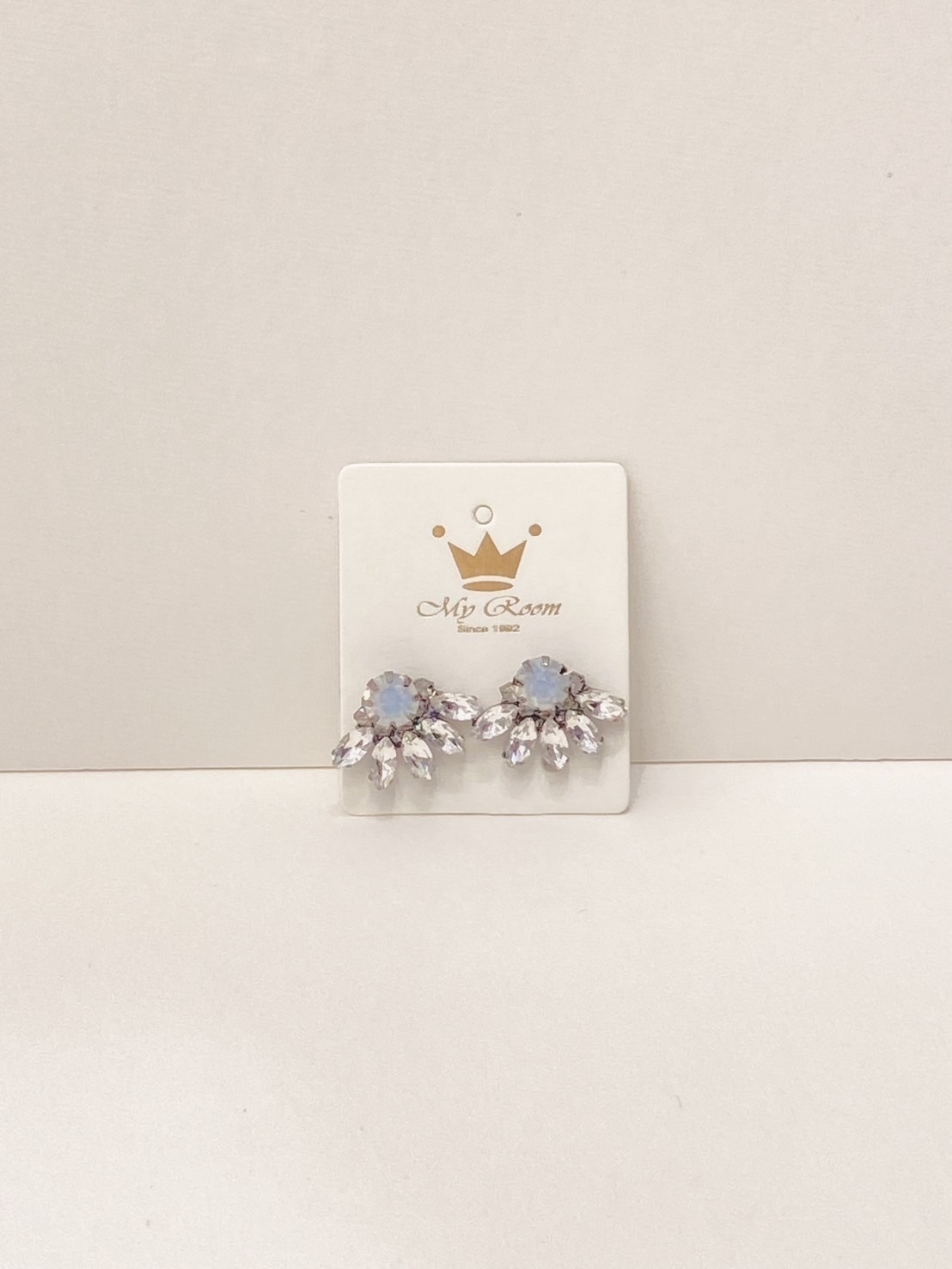 五葉鑽造型夾式耳環