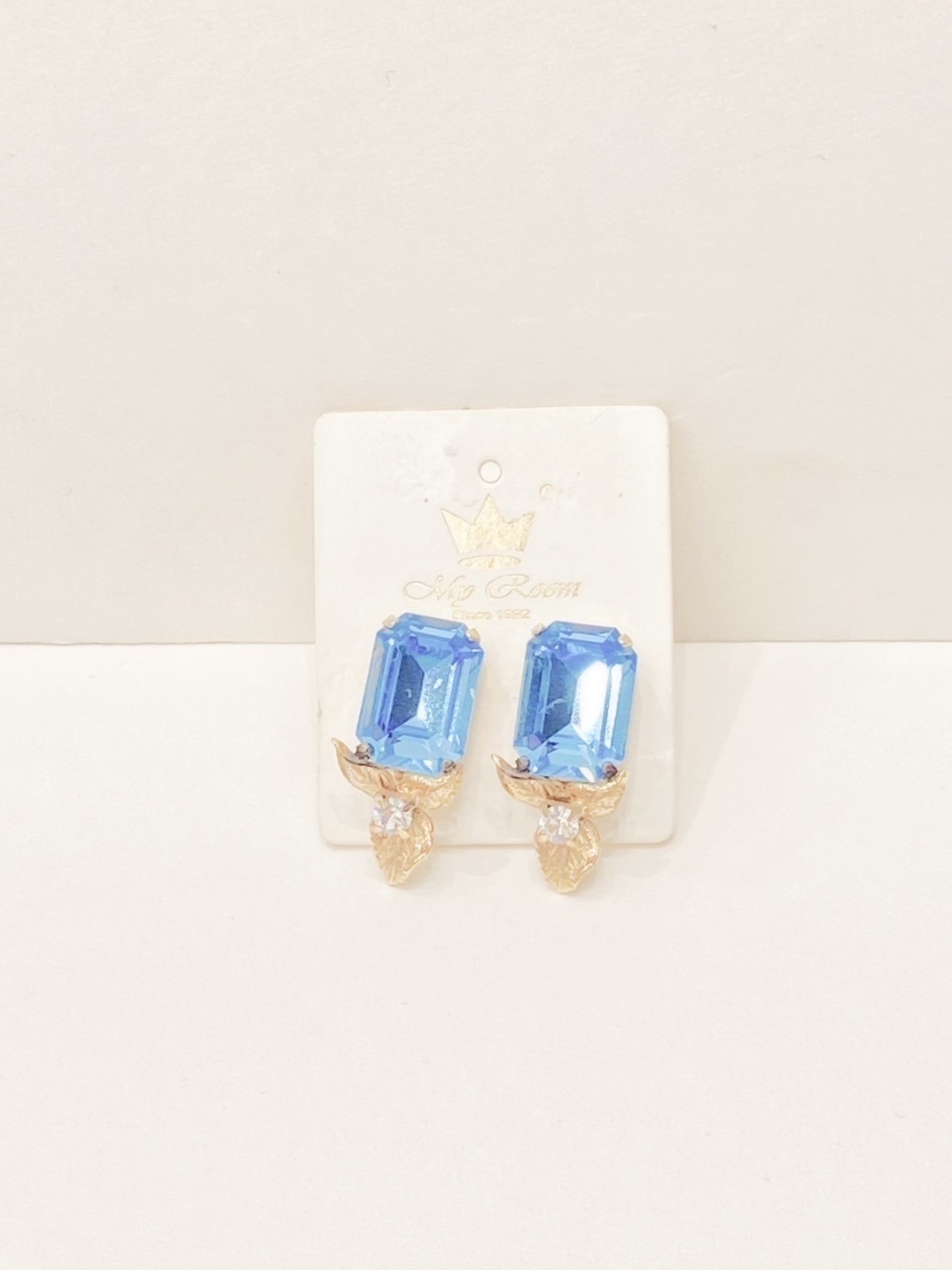 方型寶石夾式耳環