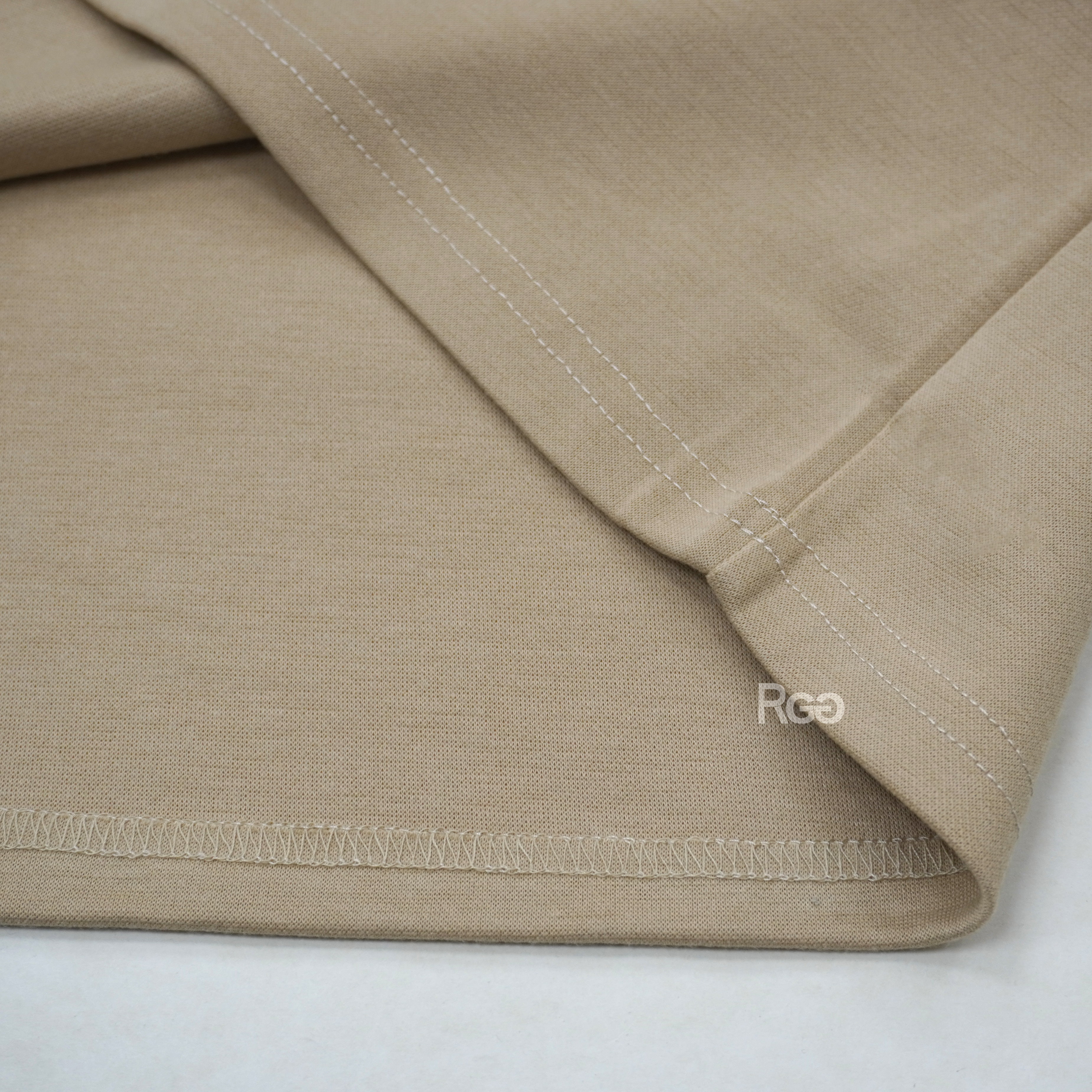 韓版休閒棉質短袖套裝衣服下擺細節照