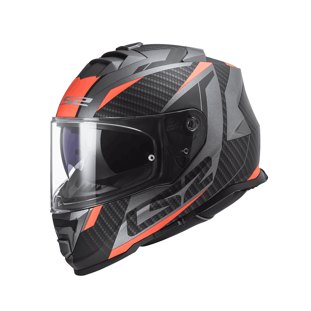 LS2 FF800 STORM-II RACER 消光黑橘 彩繪 全罩帽 內墨片款式