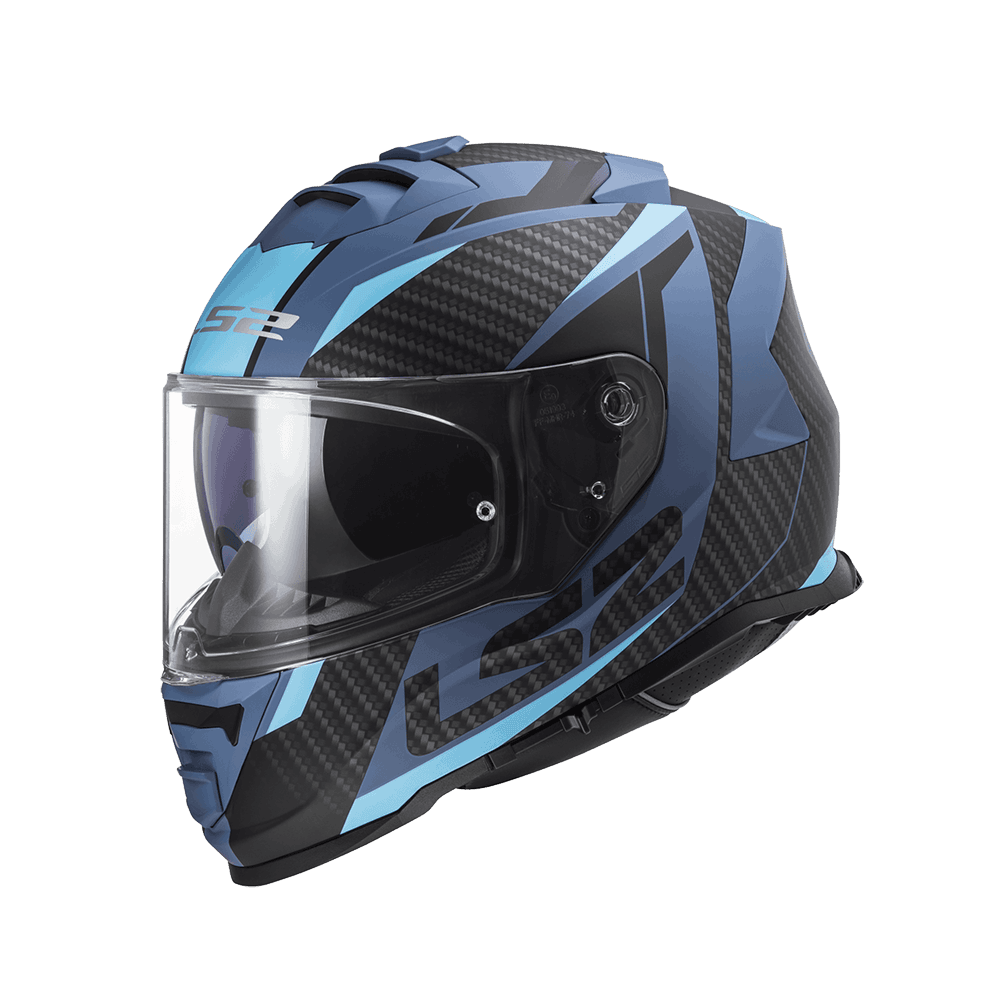 LS2 FF800 STORM-II RACER 消光黑藍 彩繪 全罩帽 內墨片款式
