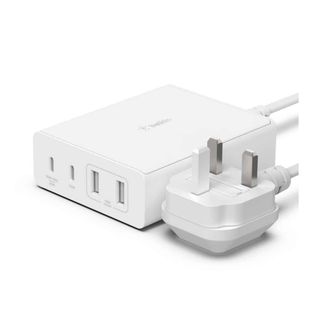 BELKIN 4-Ports PD GaN Off-The-Wall Charger 4個連接埠 GaN 108W 快速充電器