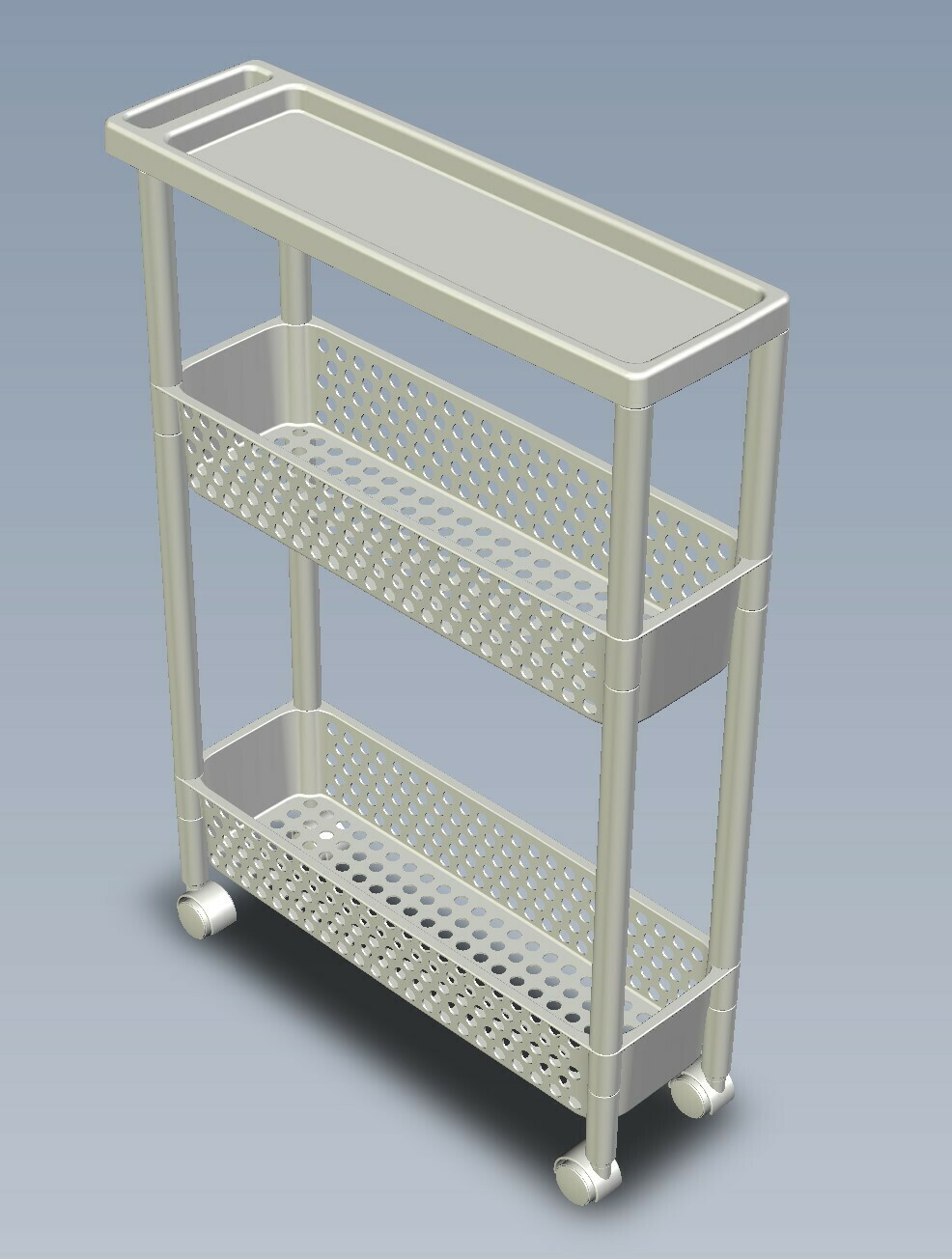組合式細縫收納三層架