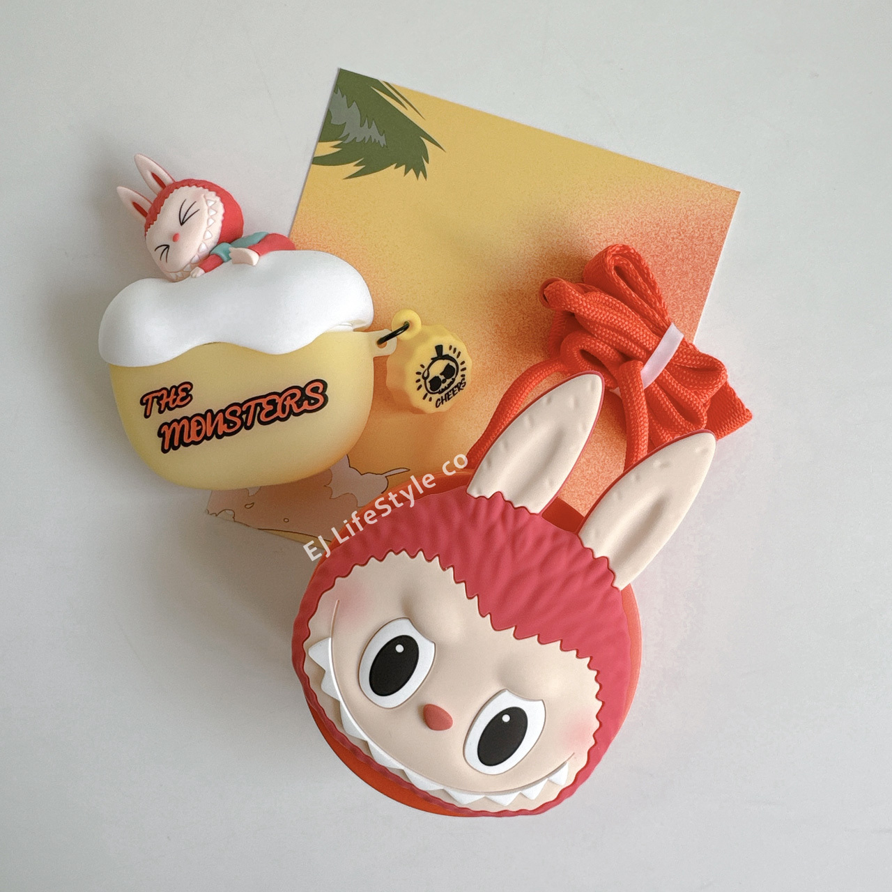 THE MONSTERS LABUBU 醉愛在海邊系列 耳機殼 矽膠 隨行風扇 / 現貨