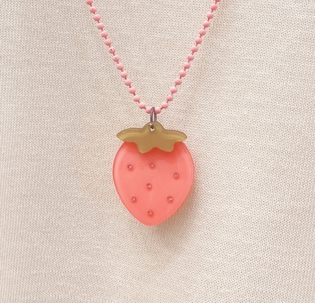 草莓閃鑽圓珠鍊