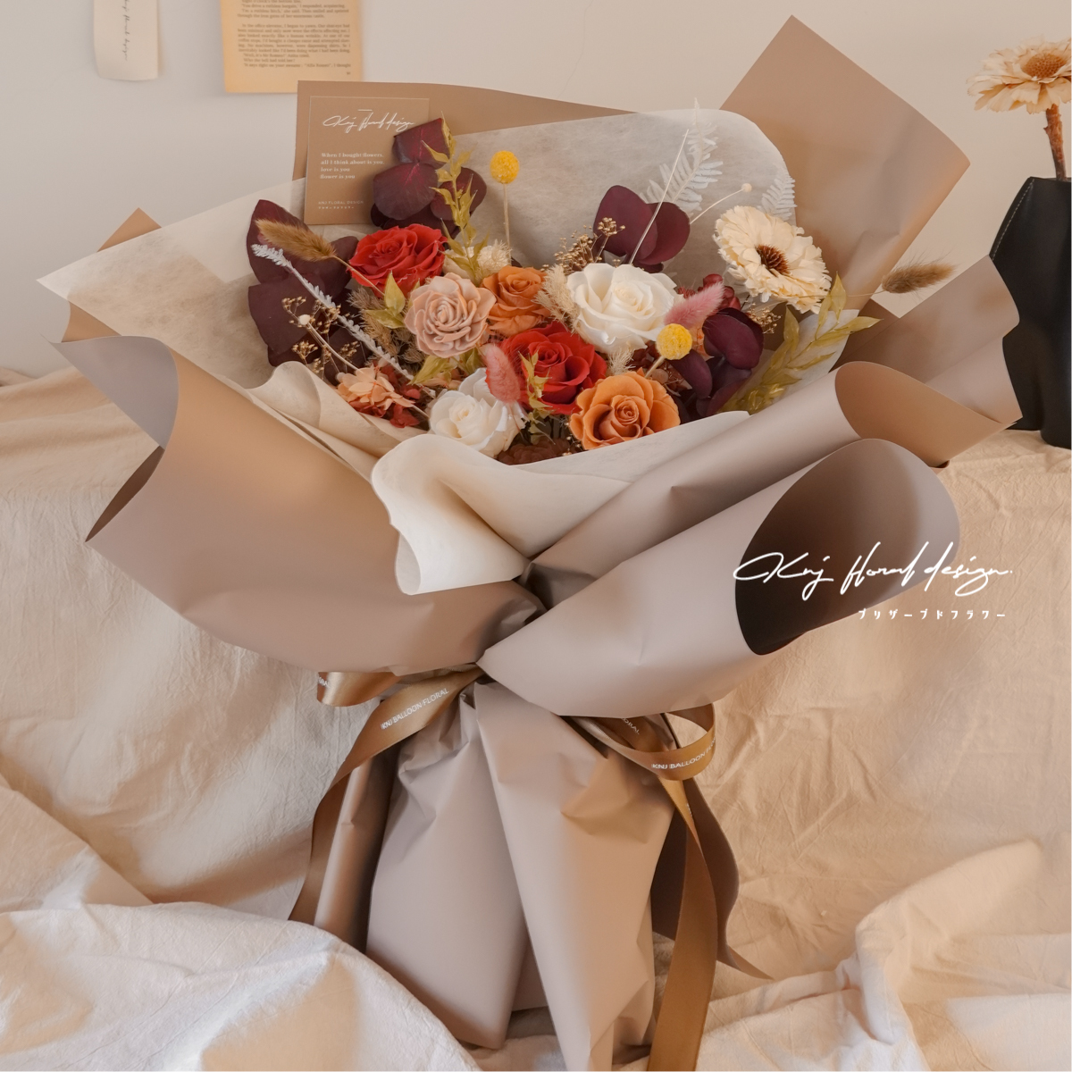 南法莊園．六朵永生玫瑰花束