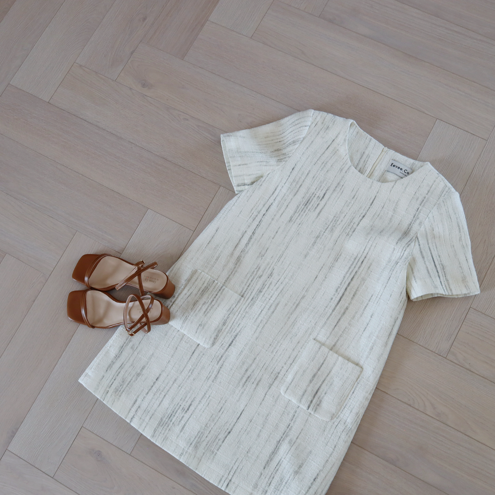 現貨[7066]  細閃Tweed連身裙