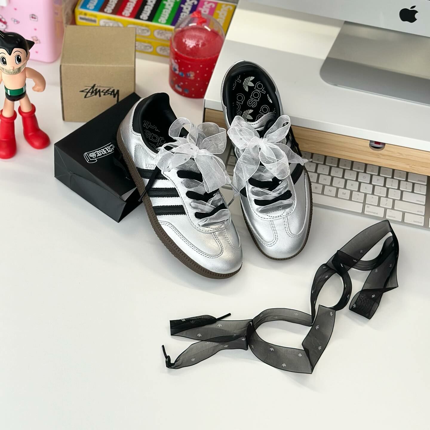 Adidas Originals Oribbon 日本限定 蕾絲 三葉草 混紗鞋帶 4色 1組2附鞋帶